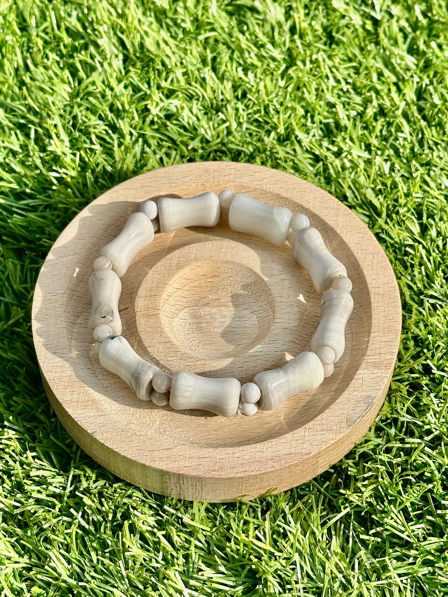 "Bone Deep Love" Lunar Petrified Wood Bracelet