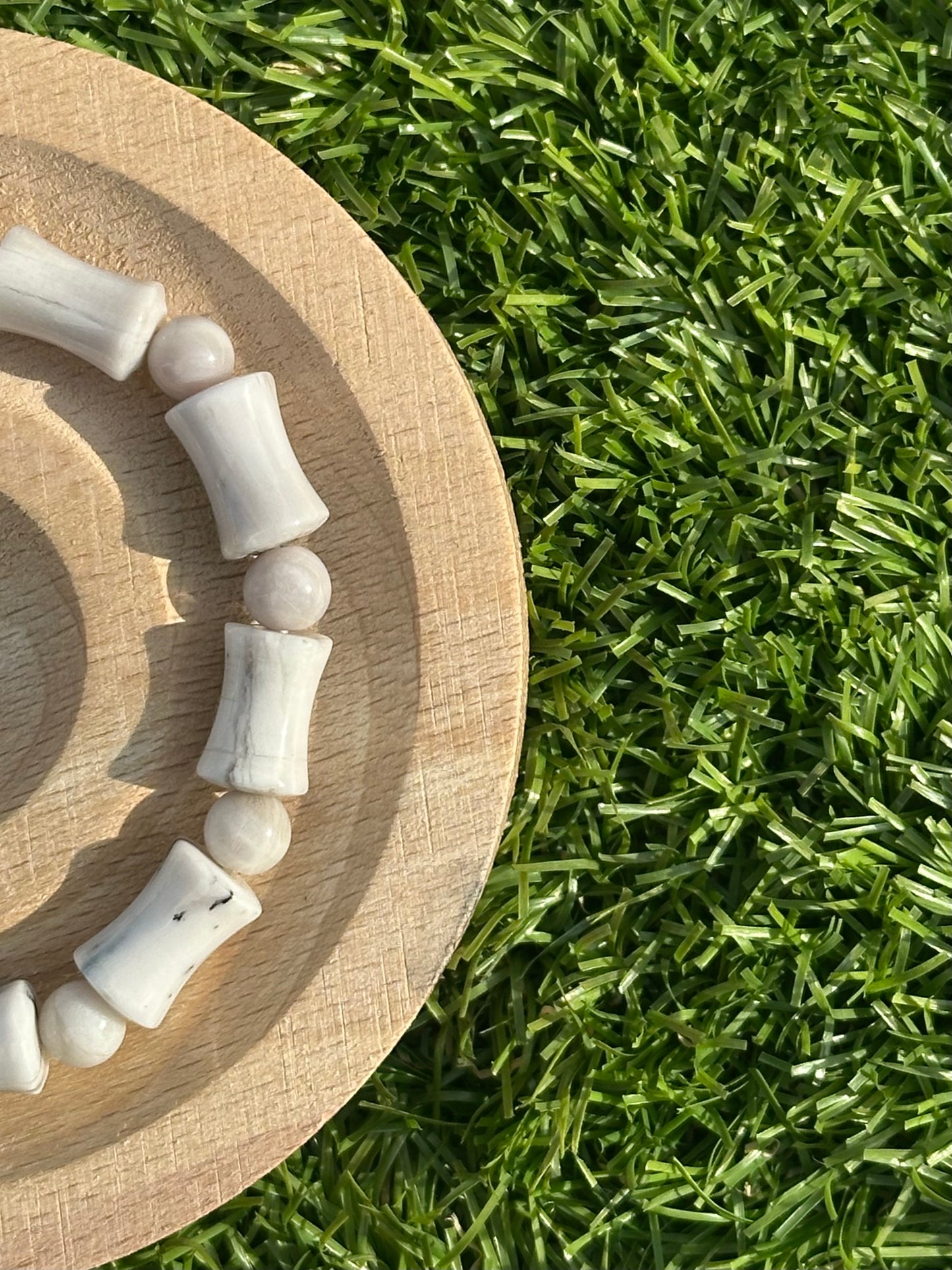 Bamboo Ascension Lunar Petrified Wood Bracelet