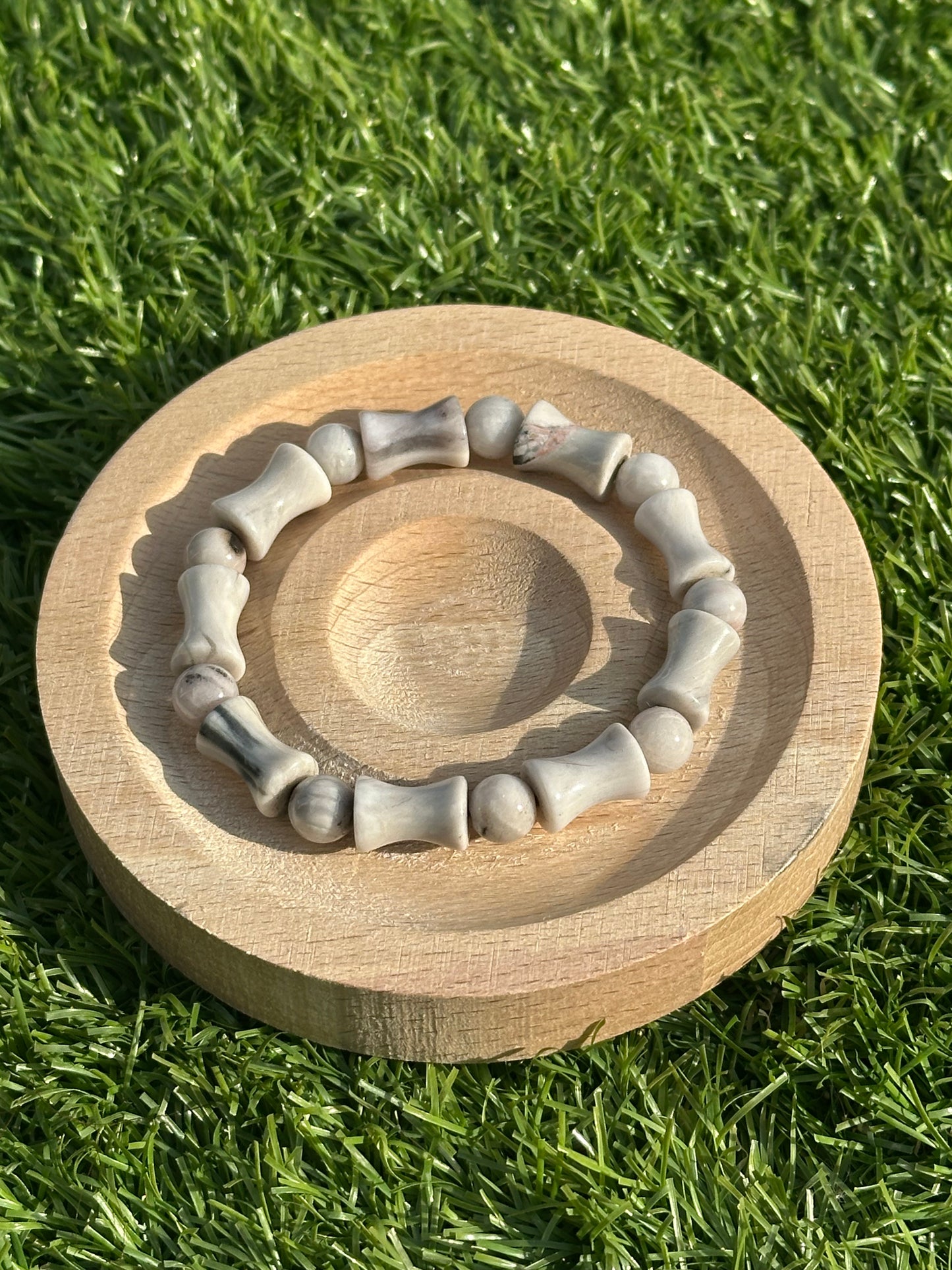 Bamboo Ascension Lunar Petrified Wood Bracelet