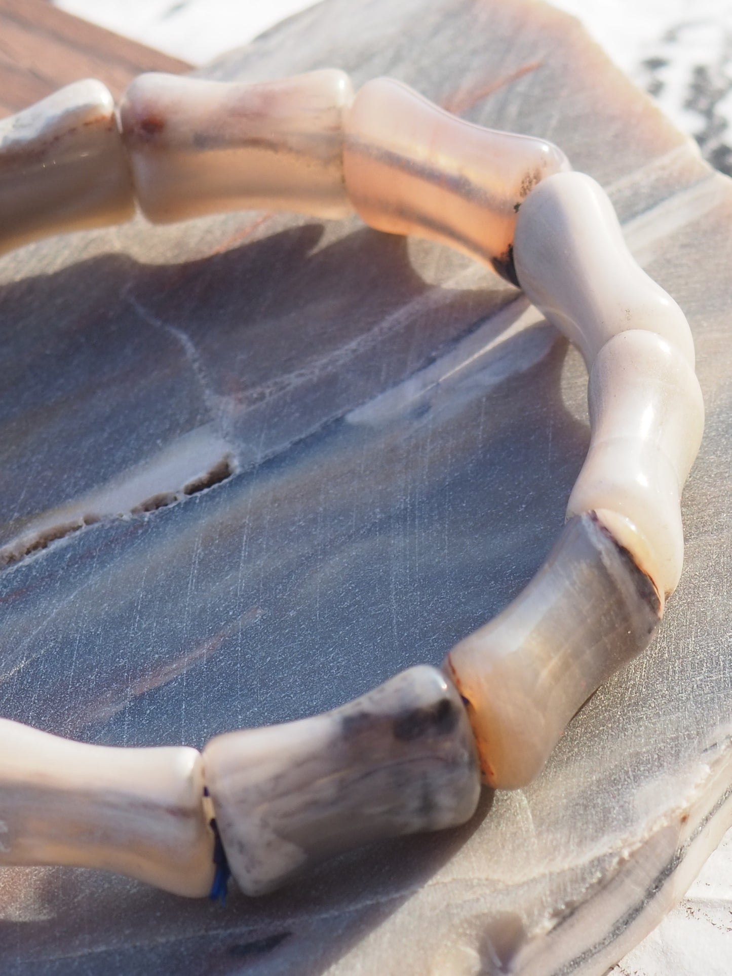 "Bone Deep Love" Lunar Petrified Wood Bracelet
