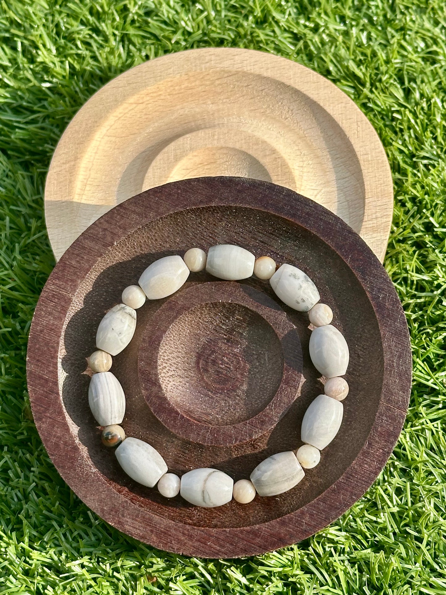 Lunar Essence Petrified Wood Bracelet