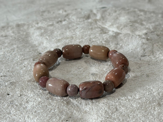 Oval Saturnized Petrified Wood Bracelet