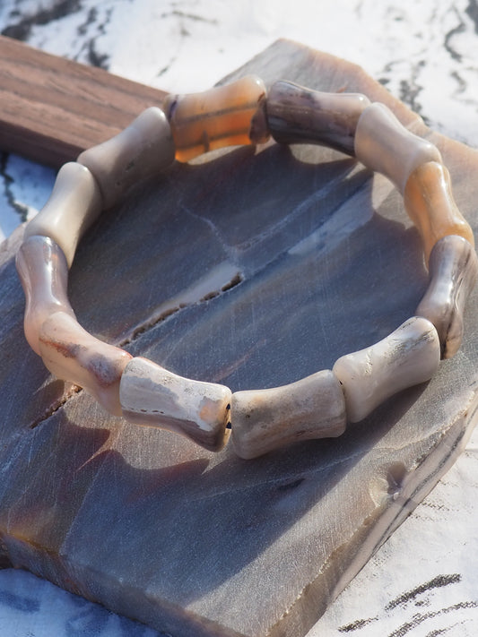 "Bone Deep Love" Lunar Petrified Wood Bracelet